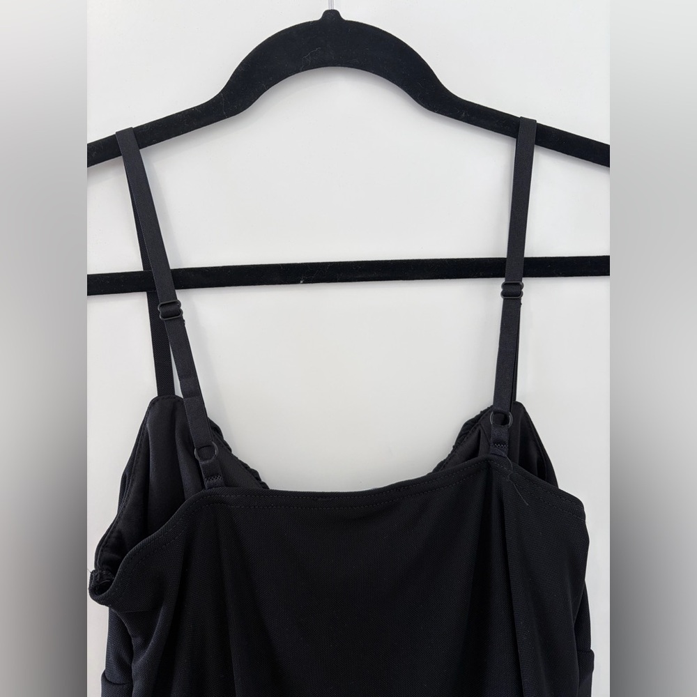 Lulus Sultry Pick Mesh Sheer Lace Bow Cami Top - Picture 9 of 9
